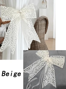 Eid Al-Fitr Holiday Gift, 1/2 Pcs Bowknot Curtain Tie Backs, Adjustable Ribbon Tassels Decor, Room Decor, Non-Slip Curtain Rope, Curtain Accessories, French Bow Tie Backs, Satin Bay Window Decorative Cords, Removable Non-Slip Tiebacks