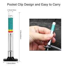 Tire Tread Depth Gauge,Two-Sided Smart Color Coded Tire Tread Depth Measurement Tool, Tire Wear Gauge In 32nds(Pack Of 2) - Silver - View 5