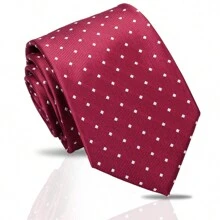 1pc Men's Classic Striped & Polka Dot Handmade Tie, Formal Business Necktie, Suitable For Banquet & Evening Formal Wear, Work & Professional Attire, Casual Italian/British Retro Style Accessories