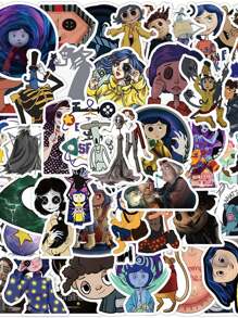 53pcs Cartoon Stickers For Phone, Laptop, Luggage, Car, Skateboard, Personalized Decoration Stickers,School Supplies,Back To School