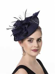 1pc Women's Kentucky Derby Fascinators Tea Party Hat Mesh Floral Feather Hair Clip Fascinator Headwear For Wedding Cocktail Mini Hats Tiny Hats Mini Top Hat Mini Cap, Gifts