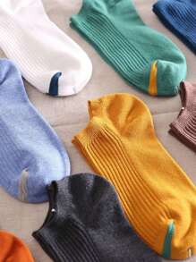 5 Pairs Random Women's Solid Color No Show Socks,Low Cut Socks ,Soft And Comfortable,Suitable For Daily Wear,Office Wear