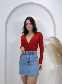 Women Bodysuits - Red - View 3