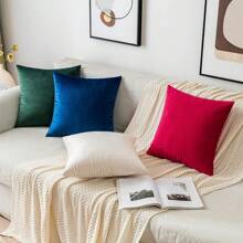 1pc Dutch Velvet Pillowcase Cover - Dark Green - View 5