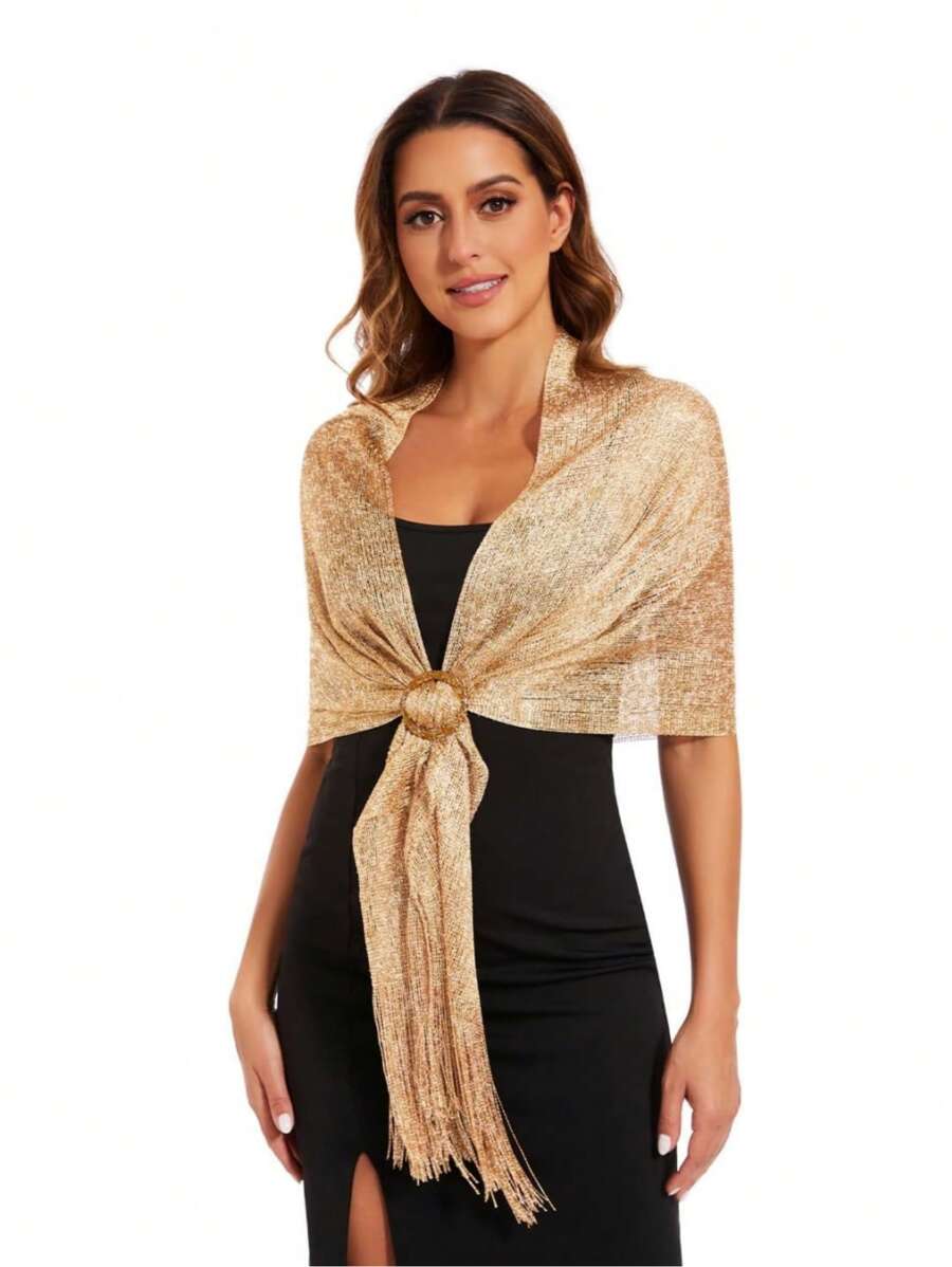 rheane sparkling metallic shawls and wraps for evening party dresses