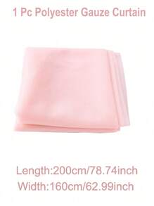 1pc 160*200cm Plain Color Yarn Curtain Table Runner Tablecloth, Home Decoration, Wedding Party Background Decoration Supplies, Party Table Decor Tablecloth