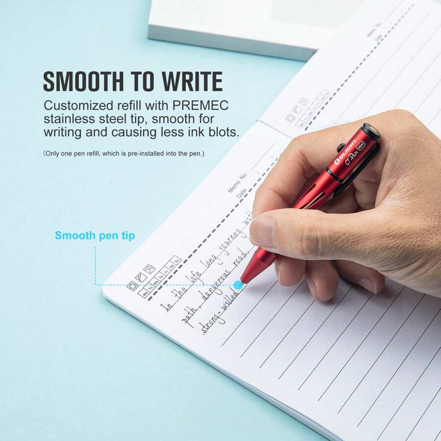 OLIGHT O'Pen Mini Ballpoint Pen, Replaceable EDC Black Ink Pens By Bolt Action For Office