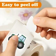 500pcs Tractor Stickers Roll Vinyl Stickers Scrapbook,Journaling,Laptop,Bumper,Skateboard,Water Bottles,Computer,Phone,Cartoon Anime Back To School