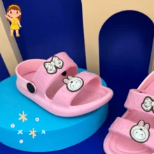 Kids Flat Sandals - Màu Hồng baby - Xem 2