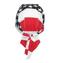 CTM Men's Cotton American Flag Do Rag Cap, Available In American Flag,  One Size Cotton Du Rags - American Flag - View 2