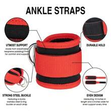 1pc Squat Assist Ankle Strap, Leg & Glute Workout Equipment, Ankle Cuff - Multicolor - View 2