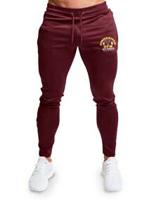 Men Sweatpants - Bordeaux - Voir 1
