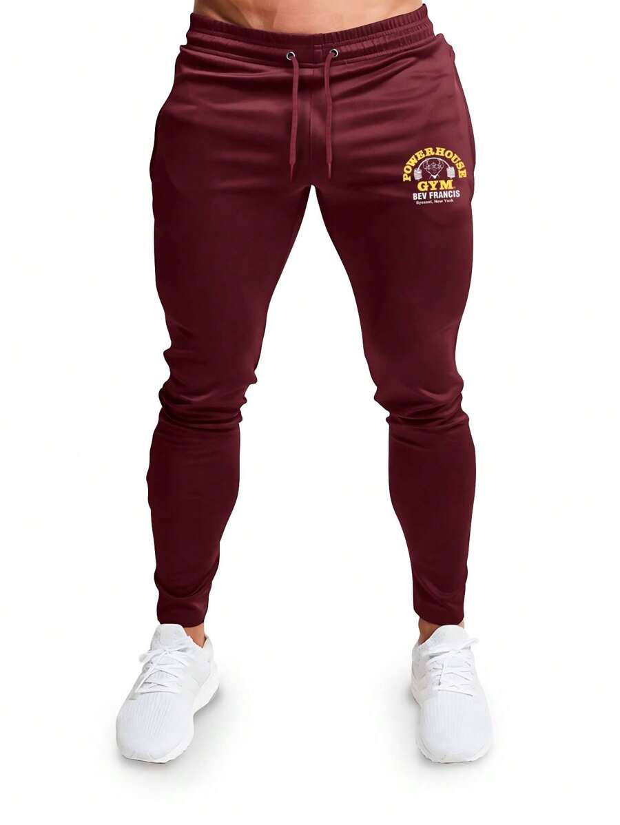 Men Sweatpants - Bordeaux - Voir 1