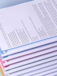 5/10 piezas Carpeta de archivo giratoria A4, Carpeta de informe con varilla de extracción, Cajón transparente con color, Carpeta de papel de prueba para estudiantes, Carpeta de almacenamiento de datos de contrato, puede contener 40 páginas - 5 colores para mezclar y combinar - Ver 4