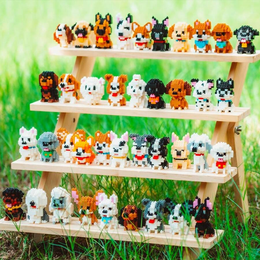Pet Dog Cute Border Collie Corgi Teddy Toy Building Blocks Gift Ornaments Room Decoration,Border Collie,Corgi,Building Blocks,Mini Schnauzer,Cavalier Dog - SCB8841 - View 1