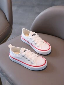Comfortable New Spring Children Canvas Shoes Casual Breathable Children Sports Shoes - White - View 5