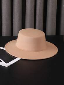 1 pezzo/2 pezzi/5 pezzi Cappello piatto in morbida lana - Bordo corto per protezione solare - Stile classico, adatto per attività all''aperto