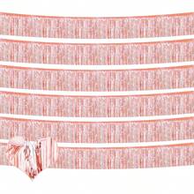 10Ft Metal Foil Tassel Banner, Metal Tassel Curtain Wall Hanging Background Tinsel Drapes Skirting Decor, Suitable For Decorating Parade Floats, Single Party, Weddings, Birthdays, Halloween, Easter Day, Party Decorations, Back To School Valentine Day