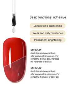 XEIJAYI 1 件套,閃光凝膠指甲油套裝適合初學者,帶紫外線 6 色尖凝膠指甲油,帶頂部、啞光頂部和底漆持久全季入門套裝美甲沙龍家用美容禮品套裝女士禮物 - 彩色 - 查看 7