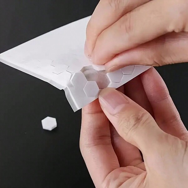 240/480/720/1200 piezas Cinta de espuma hexagonal de doble cara resistente - Cinta adhesiva creativa hecha a mano DIY, pegamento de espuma de alta adherencia, adecuado para minoristas, talleres y tiendas