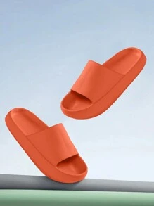 Dép Nam Trong Nhà Tắm Dép Xăng Đan Phòng Tắm Thoải Mái Siêu Mềm Dép Unisex Ngoài Trời Nhẹ Dép Cam - trái cam - Xem 1