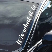 Premium Quality Side Windshield Banner Decal Sticker - 20 Inch - Enhance Your Car's Style And Visibility - Silver White - View 1