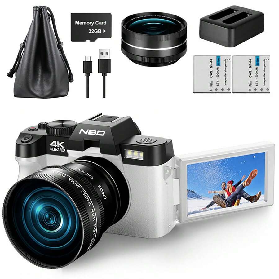 NBD S100 Pro Digital Cameras For Photography & 4K Video, 48 MP Vlogging