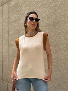 Women Tops - Màu be - Xem 3