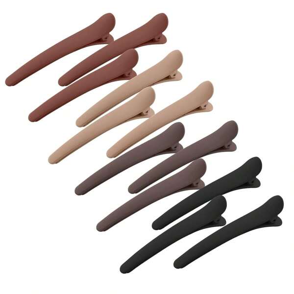 12 pièces Pinces à Cheveux Pour Coiffure et Séparation, Pinces à Cheveux Alligator Mate de 7,9 cm, Barrettes à Cheveux Sans Pli, Accessoires de Coiffure Pour Femmes et Filles Pinces à Griffes