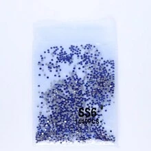 1440pcs Sapphire Blue Round & Flat Bottom Glass Rhinestones With Silver Base In 16 Sizes(Ss3-Ss30) - Sapphire - View 17