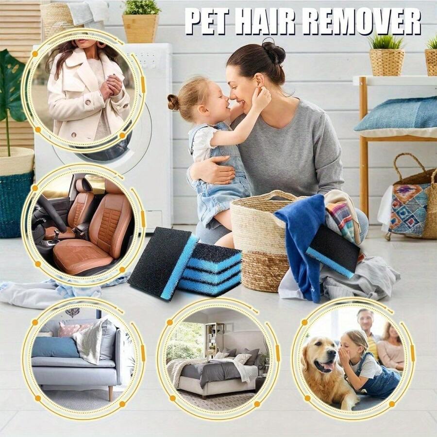 3pc Laundry Pet Hair Remover, Reusable Household Lint Remover For