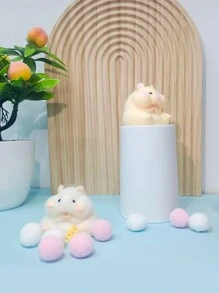 1pc Random Color Cute Plush Hamster Squeeze Toy, Anti-Stress Toy (Toy Surface Has Velvet, Please Do Not Open The Packaging) - Multicolor - View 6