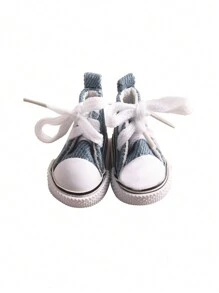 1 Pair Of 5cm Long Doll Lace-Up Canvas Shoes, Doll Casual Sneakers, Sports Shoes, Suitable For 14-Inch American Doll, Fashionable Doll Accessory, Ideal Birthday Gift, Holiday Gift, Toy Gift For Girls And Boys