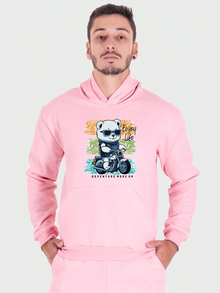 Men Hoodies - Hồng - Xem 1
