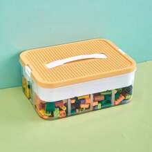 Caja de almacenamiento de juguetes para niños, caja organizadora de clasificación de pequeñas piezas, gabinete de almacenamiento de objetos pequeños - Amarillo - Ver 8