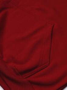 Men Hoodies - Màu Đỏ Sâu - Xem 2