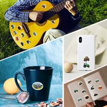 500pcs Tractor Stickers Roll Vinyl Stickers Scrapbook,Journaling,Laptop,Bumper,Skateboard,Water Bottles,Computer,Phone,Cartoon Anime Back To School