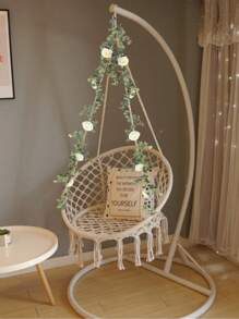 1pc 6ft Eucalyptus Garland With Roses,Artificial Flower Garland Artificial Silk Floral Vines Eucalyptus Leaves Vines For Wedding Party Table Mantle Wall Home Room Decor,Spring Decorations - 白色 - 查看 1