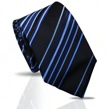 1pc Men's Classic Striped & Polka Dot Handmade Tie, Formal Business Necktie, Suitable For Banquet & Evening Formal Wear, Work & Professional Attire, Casual Italian/British Retro Style Accessories