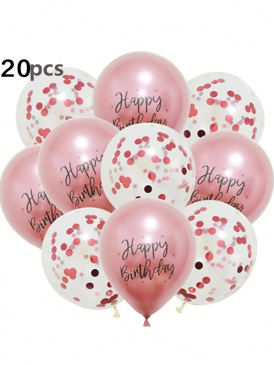 100 Pcs Happy Birthday Balloons - 12 Inch Colorful Latex Balloons For Party Decorations