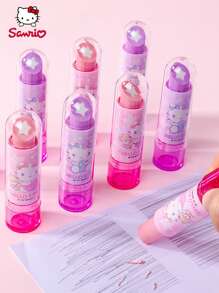 Sanrio Officially Licensed Charming Lip Balm-Shaped Erasers | Delightfully Cute & Quirky Designs | Set Of 2 | Effortless, Smudge-Free Erasing | Perfect For Students, Artists, And Stationery Back To School