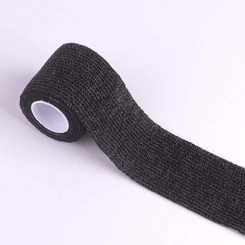 Self Adhesive Bandage Wrap - 12 Rolls Black Cohesive Tape 2" X 5 Yards Each