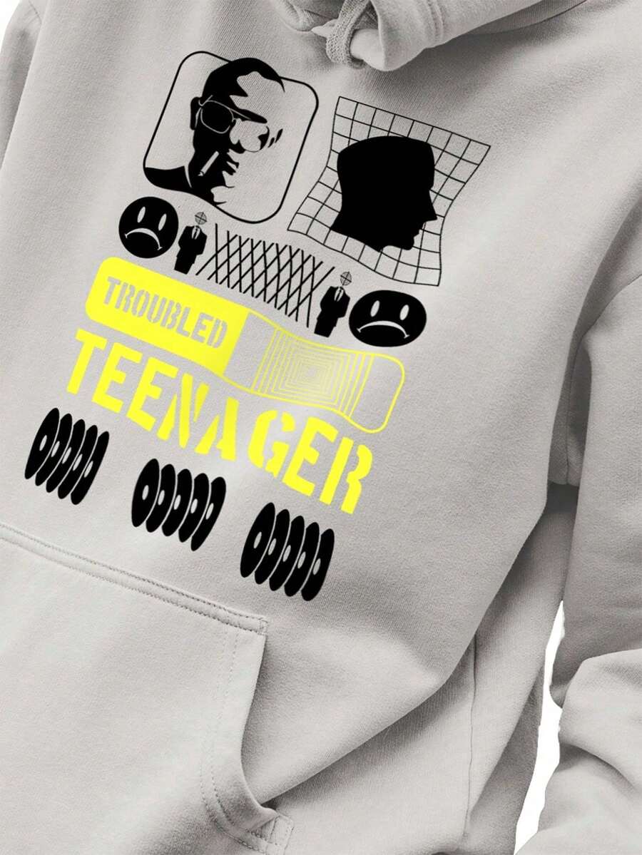 Men Hoodies - 灰色 - 查看 1