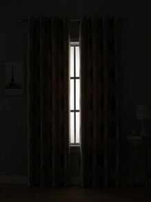 1入組北歐風格現代提花雙面負離子遮光窗簾