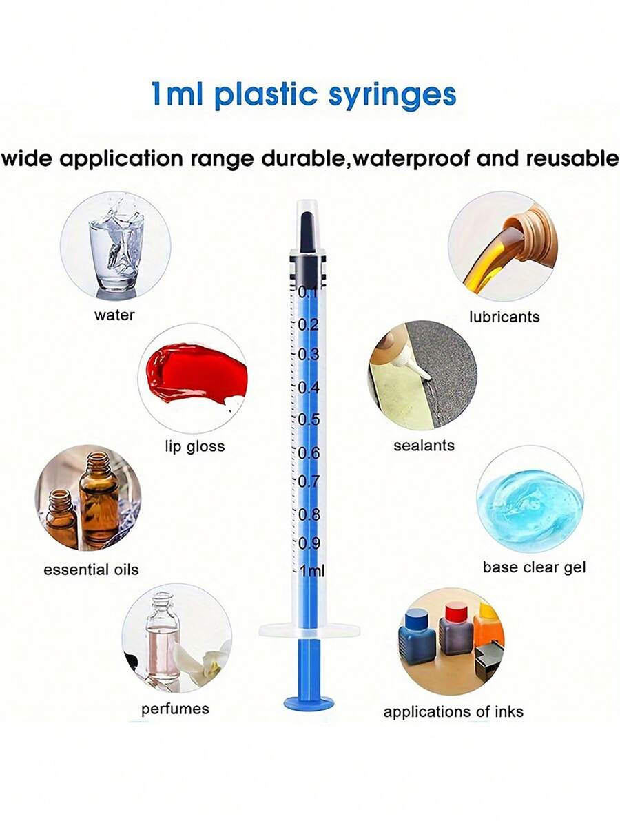 24pcs,1ml Plastic Syringes Without Needles, Non Medical. Used For Feeding Small Animals And Pets. Scientific Laboratory Measurement Syringes, Samplers, And Injector Tools. Reusable,Large Syringe,Water Syringe,Syringes Without Needle,Food Syringe