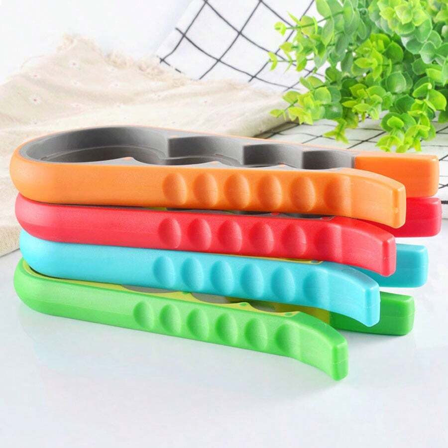 1入組8.66英寸/3.34英寸塑料防滑蓋子開啟器，現代多彩四合一尺寸瓶蓋開啟器，手動且安全的開罐工具，適用於廚房和餐廳，啤酒，開罐器 - 多種顏色 - 查看 1