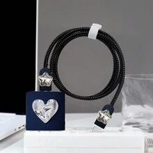 5入組/套彩色櫻桃/桃子/蝴蝶結/心形矽膠殼，適用於iPhone充電器，防破壞保護套 - 彩色 - 查看 10