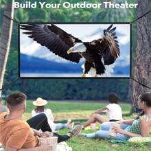150-Inch 4K HD 16:9 Foldable Portable Anti-Crease Projector Screen, Suitable For Home Theater, Indoor/Outdoor Use, Supports Dual-Sided Projection For Home, Parties, Offices, Classrooms - White - View 8