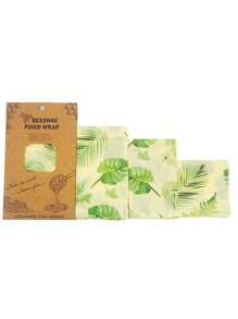 3 piezas/ set de papel de cera de abeja para envolver alimentos, suministros de cocina reutilizables, papel de cera de abeja, papel de envolver comida, tela de cera de abeja, orgánico, papel de cera para alimentos, papel de cera de abeja para aceite, talla grande fresco de papel de cera, almacenamiento de alimentos reutilizable, utensilio de cocina - 1 juego - Ver 16