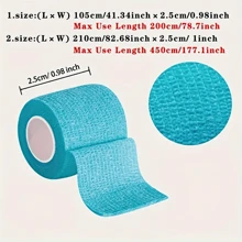 6 rotoli di bende elastiche adesive - 2,5 cm/0,98 pollici - colore casuale - per fissare dita di mani e piedi, nastro sportivo nudo e accessori medicali per palestra, di nastro adesivo sportivo